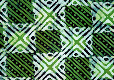 Afrikanischer Stoff - Afrika Batik in Grün - Baumwolle